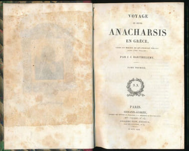 Voyage du jeune Anacharsis en Grèce, vers le mileu du quatrième siècle avant l'ère vulgaire. 5 volumes