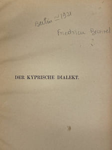 Der Kyprische Dialekt