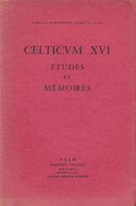 Cleticum. XVI. Etudes et mémoires