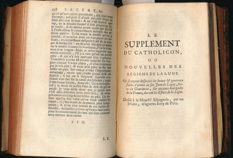 Satyre Menippée, de la vertu du Catholicon d'Espagne, et de la tenue des Etats de Paris. A laquelle est ajouté un discours sur l'interprétation du mot ...
