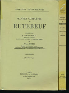 Oeuvres complètes de Rutebeuf