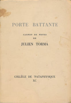 Porte battante. Carnet de notes exactement reproduit page par page d'après l'Original. TORMA Julien 
