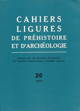 Cahiers ligures de Préhistoire et d'Archéologie. 20 de 1971. COLLECTIF