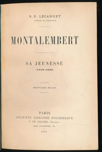 Montalembert, d'après son journal et sa correspondance