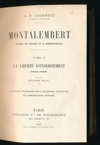 Montalembert, d'après son journal et sa correspondance