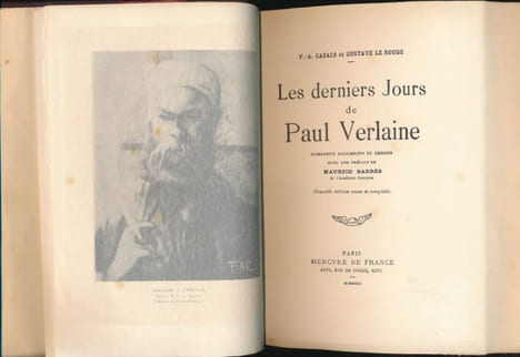Les derniers jours de Paul Verlaine.  CAZALS F.A - LE ROUGE Gustave ] VERLAINE Paul