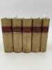 En reliure identiques ensemble de 5 volumes de la collection petite bibliothèque Charpentier, collection de chefs d'oeuvre : Comédies et proverbes - ...