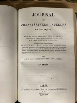 Journal des connaissances usuelles et pratiques ou recueil des notions immédiatement utiles aux besoins et aux jouissances de toutes les classes de la ...
