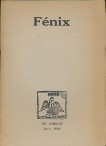 Fénix. Revue littéraire et artistique semestrielle. N°6. Les carnets