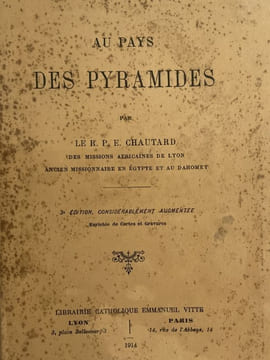 Au pays des pyramides. CHAUTARD R.P E