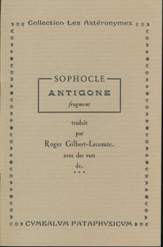 Sophocle Antigone fragment. SOPHOCLE ] 