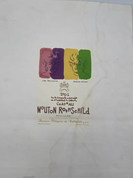 Affiche Château Mouton Rotschild 2001. Robert WILSON - Philippine de ROTSCHILD