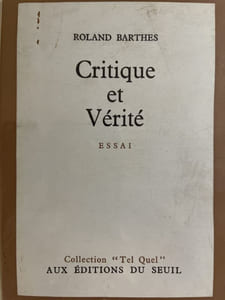 Critique et vérité. Essai