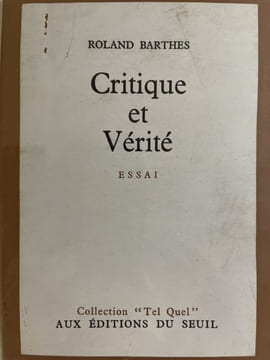 Critique et vérité. Essai. BARTHES Roland