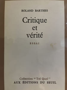 Critique et vérité. Essai