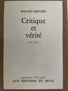 Critique et vérité. Essai