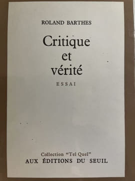 Critique et vérité. Essai. BARTHES Roland