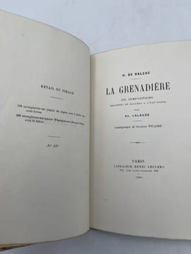 La grenadière. BALZAC H de - LALAUZE Adolphe
