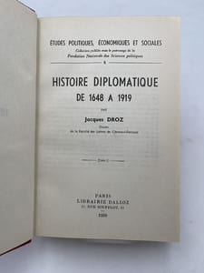 Histoire diplomatique de 1648 à 1919