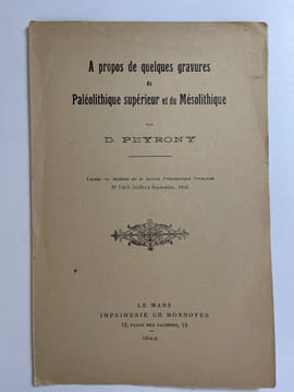 A propos de quelques gravures du Paléolithique supérieur et du Mésolithique. PEYRONI D.
