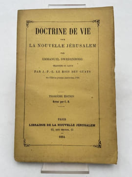 Doctrine de vie pour la nouvelle Jérusalem . SWEDENBORG Emmanuel