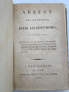 Abrégé des ouvrages d'Em. Swedenborg