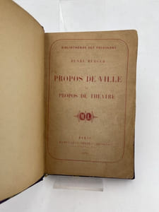 Propos de ville et propos de théâtre