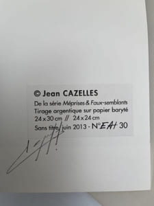 Méprises & faux-semblants. Epreuve d'artiste avec photo originale 1/30