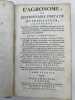 L'Agronome. Dictionnaire portatif du cultivateur, contenant Toutes les Connoissances nécessaires pour gouverner les Biens de Campagne, & les faire ...