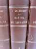 Manuel du libraire et de l'amateur de livres.  6 volumes. BRUNET Jacques-Charles