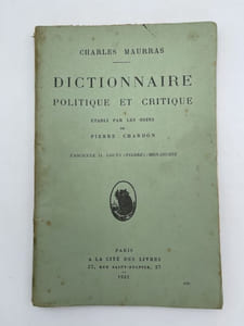 Dictionnaire politique et critique, fascicule 11: Louÿs (Pierre) - Monarchie