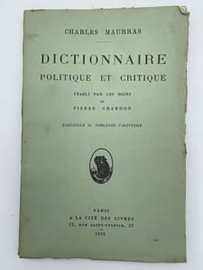 Dictionnaire politique et critique, fascicule 13: Noblesse-Pacifisme