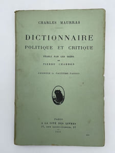 Dictionnaire politique et critique, fascicule 14: Pacifisme-Passion