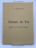 Po&egrave;mes de toi . LESSERTISSEUR Dominique