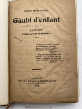 Gaubi d'enfant . LAFORÊT, Félibre-carretié de Saint-Gile