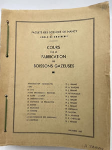 Cours sur la fabrication des boissons gazeuses