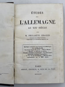 Etudes sur l'Allemagne au XIXe siècle