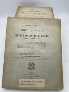 Bibliographie des recueils collectifs de poésies publié de 1597 à 1700