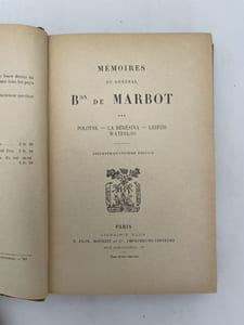 Mémoires du général baron de Marbot. 3 volumes