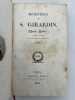 Memoires de Stanislas Girardin . GIRARDIN Stanislas 