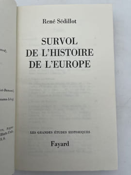 Survol de l'histoire de l'Europe. SEDILLOT René