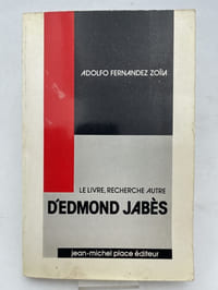 Le livre, recherche autre d'Edmond Jabès