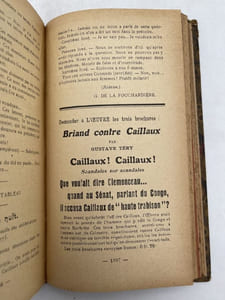 L'oeuvre. 1914 . 14 numéros reliés ensembles. Jaurès et Rochette. L'escroc et son complice