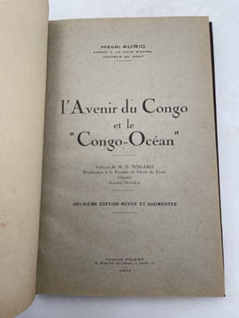 L'Avenir du Congo et le Congo-Océan . AURIC Henri