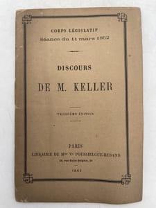 Corps législatif. Séance du 11 mars 1862. Discorus de M. Keller
