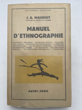 Manuel d'ethnographie. MAUDUIT J.A.