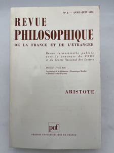 Aristote. Revue philosophique, 1993, numéro 2, tome 118