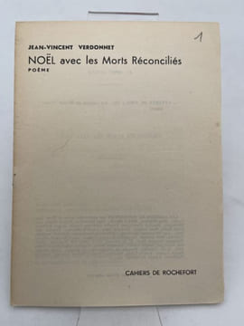Noël avec les Morts Réconciliés. 1. VERDONNET Jean-Vincent