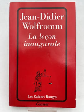 La leçon inaugurale. WOLFROMM Jean-Didier