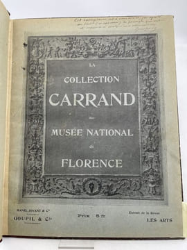 La collection Carrand au musée National de Florence . GERSPACH